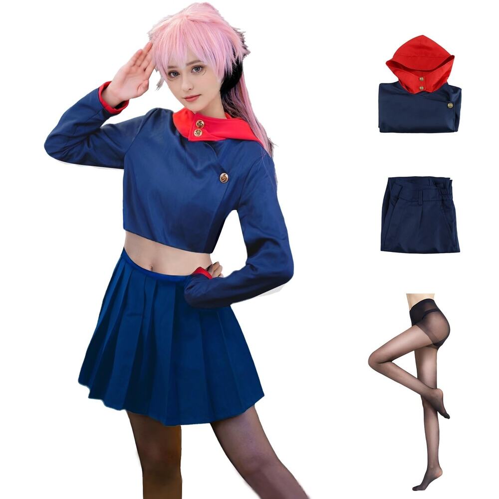 New Women Anime JJK Jujutsu Itadori Yujii Cosplay Halloween Costume, XXL
